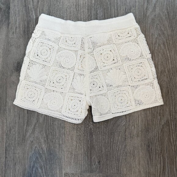 NWT Rails X LSPACE Catalina Crochet Stitch Drawstring Shorts White - Medium - Picture 2 of 7